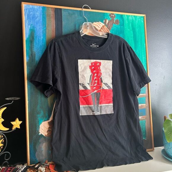 NIKE Pile of Boxes & Collector Holding Shoe Boxes Size L - Picture 5 of 16